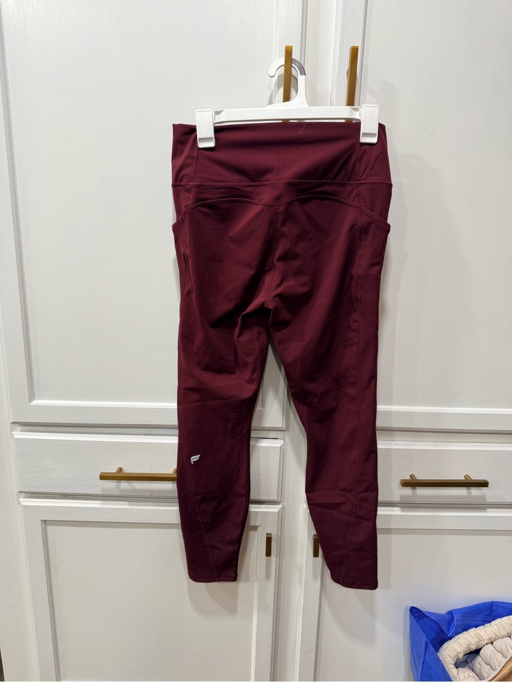 Burgundy Fabletics Leggings with Pockets